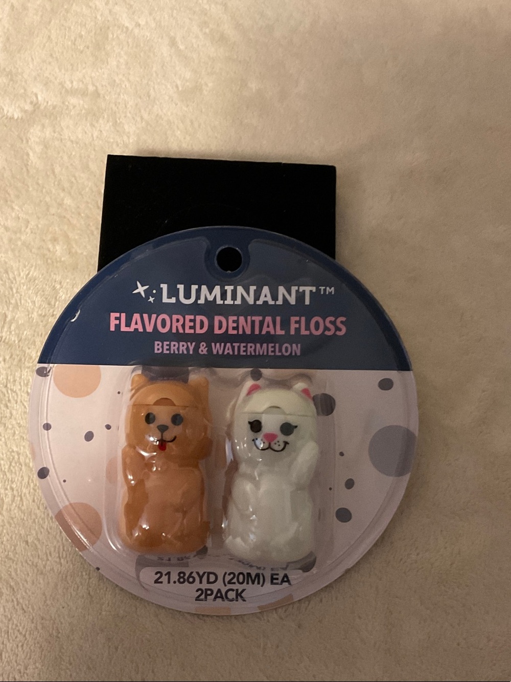 Luminant Kids Flavored Dental Floss 2-Pack - Orange & White